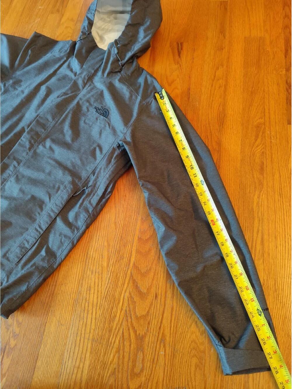 North Face Venture 2 Full Zip Hooded Rain Jacket Dark Heather Grey Size Large - Picture 7 of 12